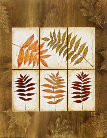 Leaf Study On Tile Ii by Tina Chaden Pricing Limited Edition Print image