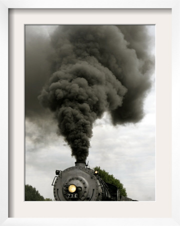 Smoke Billows From The Smoke Stack Of Engine No. 734 by Chris Gardner Pricing Limited Edition Print image