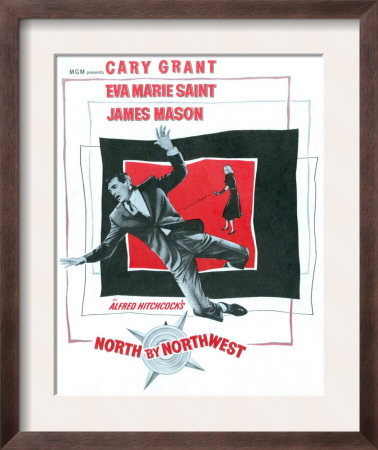 North By Northwest, Cary Grant, Eva Marie Saint, 1959 by Saul Bass Pricing Limited Edition Print image