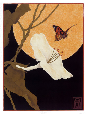 Moonflower And Moth by Anita Munman Pricing Limited Edition Print image