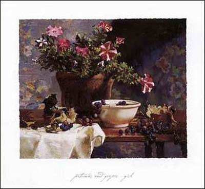Petunias And Grapes by Del Gish Pricing Limited Edition Print image