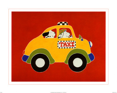 Dogs In Taxi I by Shelly Rasche Pricing Limited Edition Print image