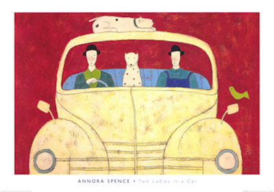 Two Ladies In A Car by Annora Spence Pricing Limited Edition Print image