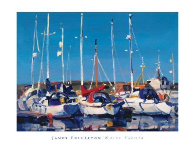 White Yachts by James Fullarton Pricing Limited Edition Print image