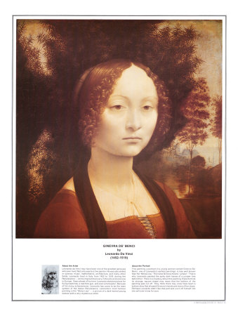 Masterworks Of Art - Ginevra De' Benci by Leonardo Da Vinci Pricing Limited Edition Print image