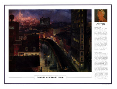 Twentieth Century Art Masterpieces -John Sloan -The City From Greenwich Village by John Sloan Pricing Limited Edition Print image