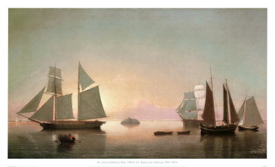 Becalmed Off Halfway Rock by Fitz Hugh Lane Pricing Limited Edition Print image
