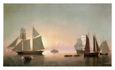 Becalmed Off Halfway Rock by Fitz Hugh Lane Pricing Limited Edition Print image
