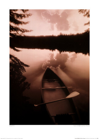 Canoe With Paddle, Lake Shore, Wisconsin by Richard Price Pricing Limited Edition Print image