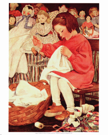 Little Seamstress by Jessie Willcox-Smith Pricing Limited Edition Print image