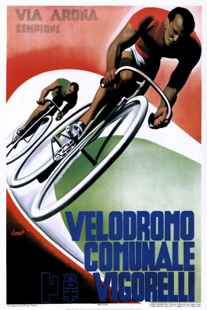 Velodromo Comunale Vigorelli, 1935 by Gino Boccasile Pricing Limited Edition Print image