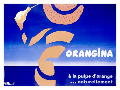 Orangina, Pulpe by Bernard Villemot Pricing Limited Edition Print image