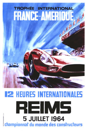 12 Heures Internationale, Reims, 1964 by James Blank Pricing Limited Edition Print image