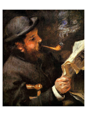 Portrait Of Claude Monet Reading by Édouard Manet Pricing Limited Edition Print image