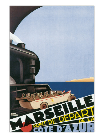 Marseille Point De Depart De La Cote D'azur by Roger Broders Pricing Limited Edition Print image