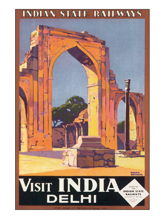 Visit India, Delhi, Indian State Railways by Roger Broders Pricing Limited Edition Print image