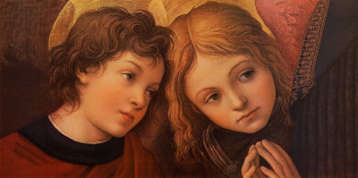 Two Angel Faces by Filippino Lippi Pricing Limited Edition Print image