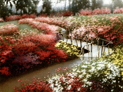 Monet's Flower Garden by Zhen-Huan Lu Pricing Limited Edition Print image