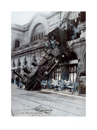 Train Accident At The Gare Montparnasse, Paris, 1895 by Alex Rinesch Pricing Limited Edition Print image