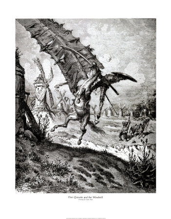 Don Quixote And The Windmill by Gustave Doré Pricing Limited Edition Print image
