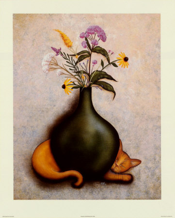 Cat & Vase Ii by Jessica Fries Pricing Limited Edition Print image