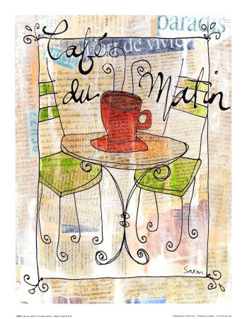 Cafe Du Matin by Caroline Saxon Pricing Limited Edition Print image