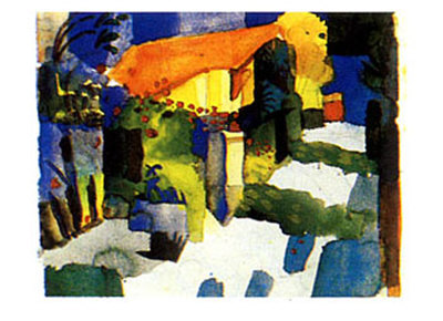 Haus Im Garten, 1914 by Auguste Macke Pricing Limited Edition Print image