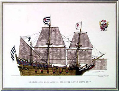 Prussian Frigate, Red by Hans A. Muth Pricing Limited Edition Print image