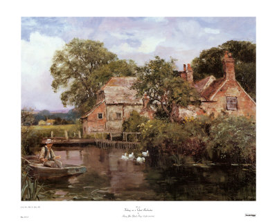 Fishing On A Quite Backwater by Henry John Yeend King Pricing Limited Edition Print image