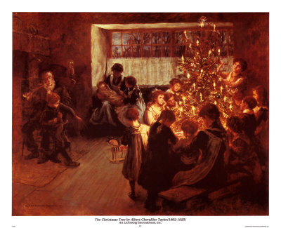 The Christmas Tree by Albert Chevallier Tayler Pricing Limited Edition Print image