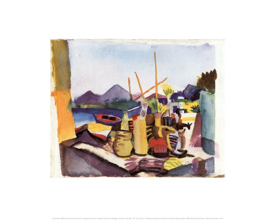 Landscape At Hammamet by Auguste Macke Pricing Limited Edition Print image