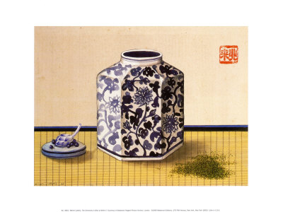 Tea Ceremony In Blue And White Ii by Michel Lablais Pricing Limited Edition Print image