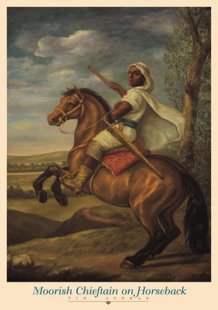 Moorish Chieftain On Horseback by Tim Ashkar Pricing Limited Edition Print image