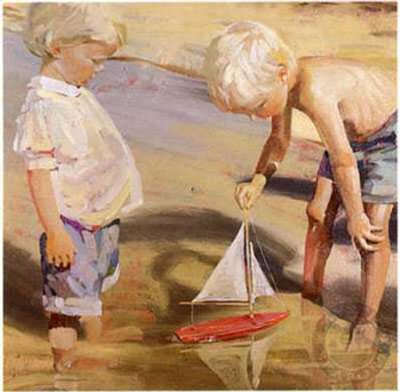 Little Sailors by Charles Warren Mundy Pricing Limited Edition Print image