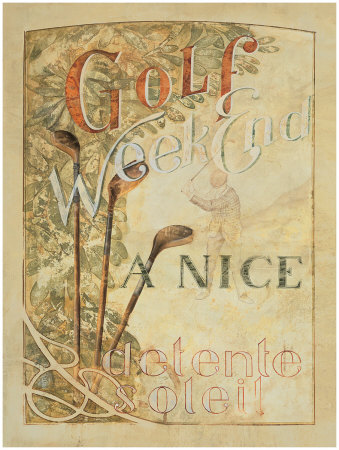 Golf Weekend At Nice by Fabrice De Villeneuve Pricing Limited Edition Print image