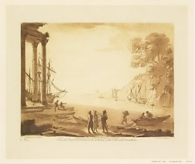 Sepia Mezzotint Landscapes by Claude Lorrain Pricing Limited Edition Print image