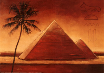 Sunset On Pyramids Ii by Alain Satie Pricing Limited Edition Print image