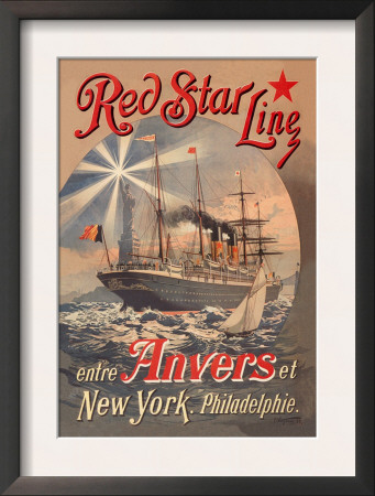 Red Star Cruise Line: Antwerp, New York, And Philadelphia by C. Satzmann Pricing Limited Edition Print image