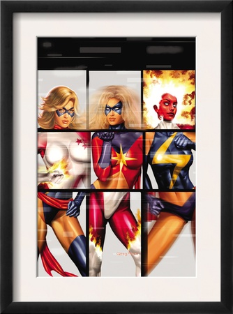 Ms. Marvel #22 Cover: Ms. Marvel, Binary And Warbird by Greg Horn Pricing Limited Edition Print image