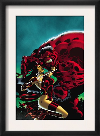 Hulk #15 Cover: Elektra And Rulk by Ian Churchill Pricing Limited Edition Print image
