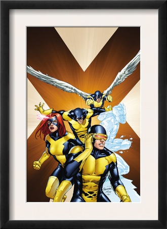 X-Men: First Class #15 Cover: Cyclops, Marvel Girl, Beast, Iceman And Angel by Carlo Pagulayan Pricing Limited Edition Print image