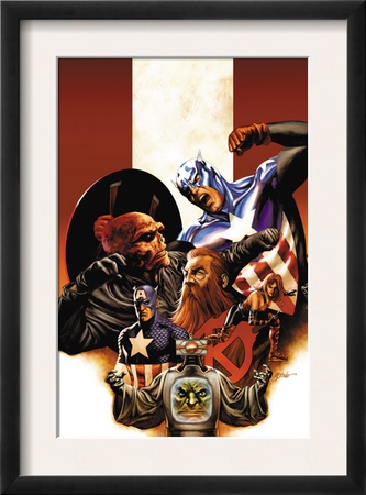 Captain America #42 Cover: Captain America, Red Skull, Zola And Arnim by Steve Epting Pricing Limited Edition Print image