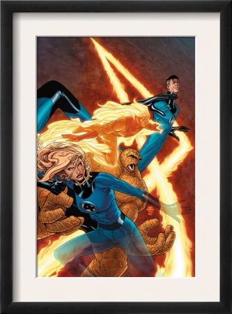 Marvel Knights 4 #9 Cover: Mr. Fantastic, Invisible Woman, Human Torch, Thing And Fantastic Four by Steve Mcniven Pricing Limited Edition Print image