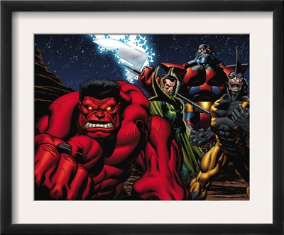 Hulk #10 Group: Rulk, Baron Mordo, Terrax And Tigershark by Ed Mcguiness Pricing Limited Edition Print image