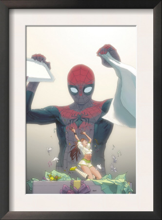 I Heart Marvel: Web Of Romance #1 Cover: Spider-Man, And Mary Jane Watson by Gez Fry Pricing Limited Edition Print image