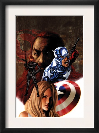Captain America #36 Cover: Captain America And Black Widow by Steve Epting Pricing Limited Edition Print image