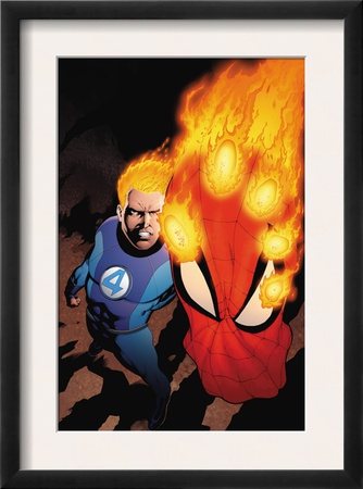 The Amazing Spider-Man #591 Cover: Human Torch by Barry Kitson Pricing Limited Edition Print image