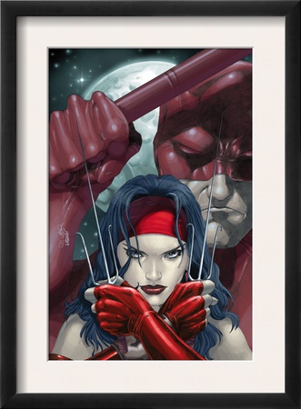 Ultimate Elektra #2 Cover: Elektra And Daredevil Fighting by Salvador Larroca Pricing Limited Edition Print image