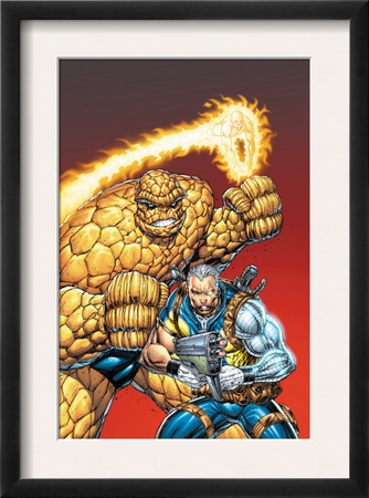 X-Force #5 Cover: Cable And Thing by Rob Liefeld Pricing Limited Edition Print image