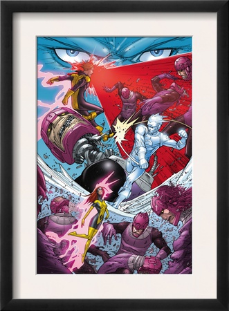 X-Men: First Class #7 Group: Sentinel, Iceman, Cyclops And Marvel Girl by Roger Cruz Pricing Limited Edition Print image